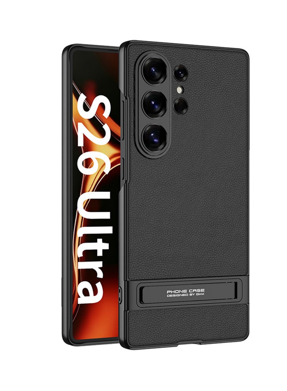 Samsung Galaxy S26 Ultra Case Cover Protection with Invisible Stand Kickstand Comfortable Touch Anti-drop Anti-scratch Back Cover Support Camera len Protector Shell for Galaxy S26 Ultra (Black)